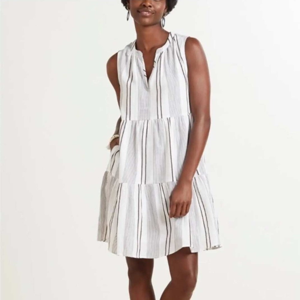 Sundry For Evereve The Every Day Dress Striped Tiered Sleeveless / Women's 0